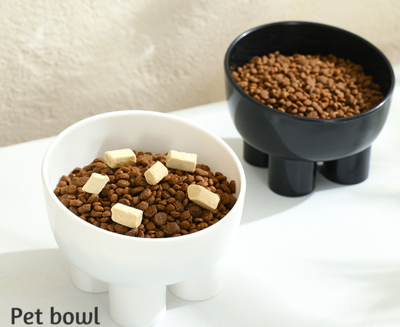 Elephant Leg Neck Protection Cat Bowl Elevated Anti-Knock Pet Food Bowls PP Plastic for Dogs
