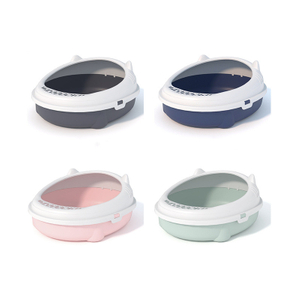 Cat litter box spatter-proof thickened cat toilet semi-enclosed sand-proof pet supplies cat litter box