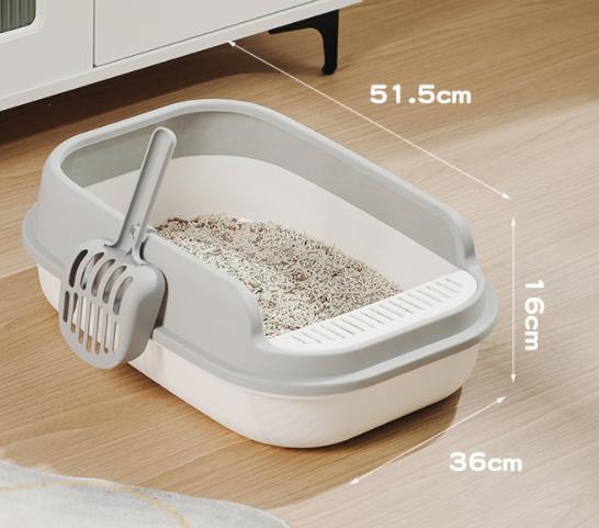 Detachable Plastic Pet Cat Litter Box Semi-Closed Anti-Splash Cat Toilet litter tray
