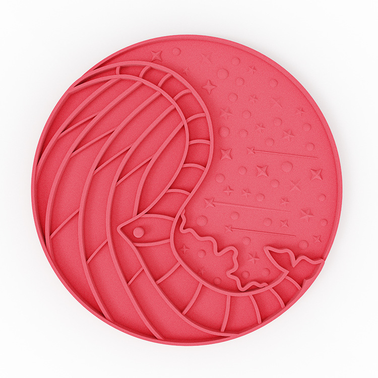 Custom Color Food Grade Silicone Pet Dog Slow Feeder Dog Lick Mat Bowl