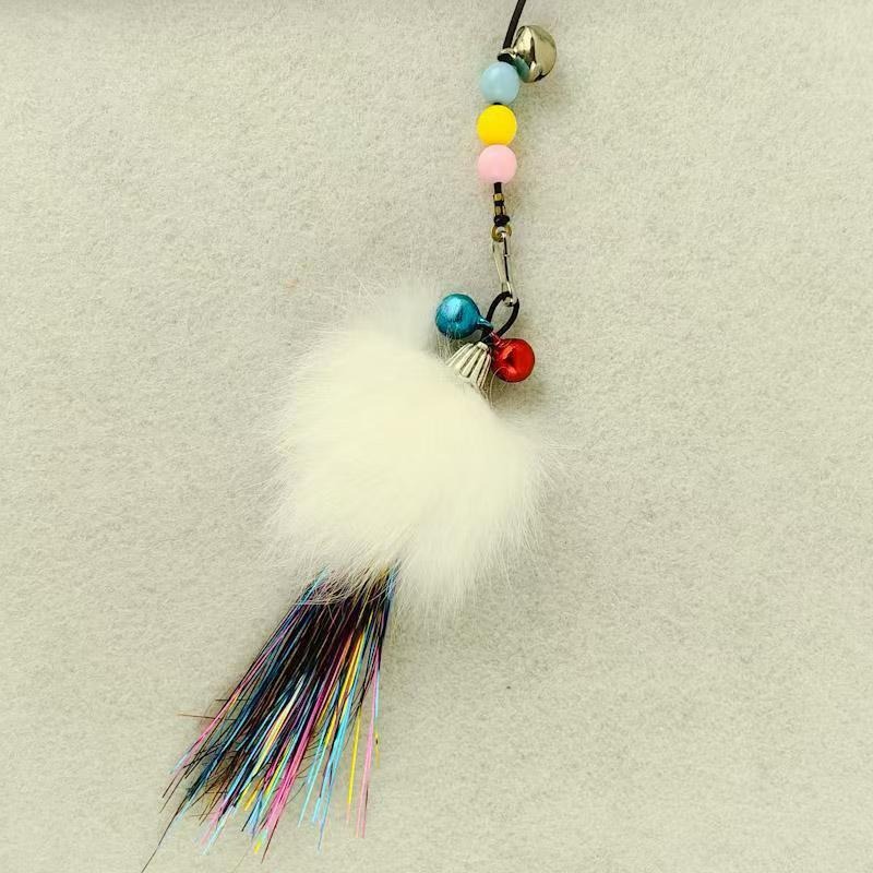 customize pet cat toy rabbit furll teaser refill change for cats playing toys