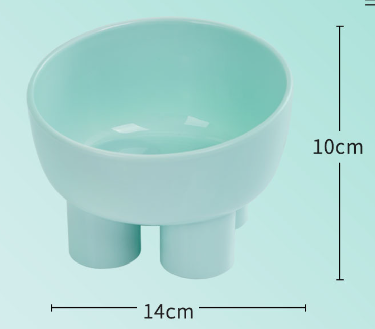 Elephant Leg Neck Protection Cat Bowl Elevated Anti-Knock Pet Food Bowls PP Plastic for Dogs