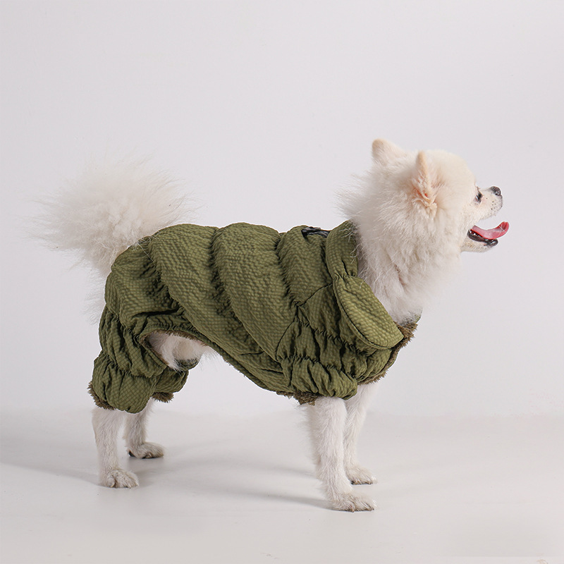 New Waterproof Pet Dog Jumpsuit Cotton Padded Warm Puppy Hoodie Winter Windproof Outerwear Clothes For Doggy Cat Small Dog