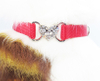 Solid Color Breakaway Buckle Safety Nylon Cat Collar Pet Necklace with Diamond Heart
