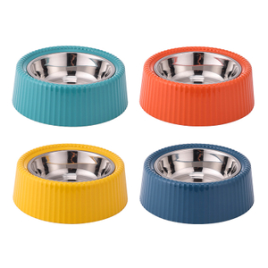 Stainless steel plastic pet dog bowl bowls