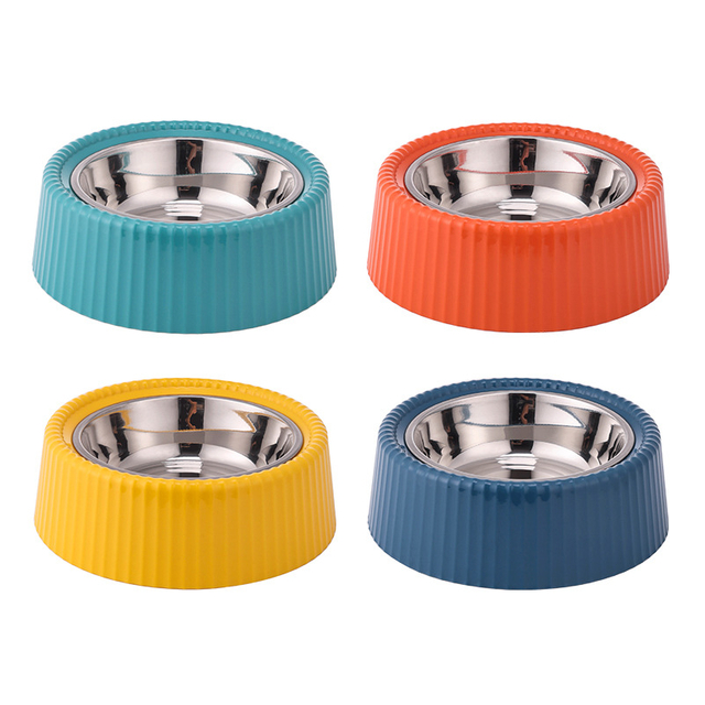 Stainless steel plastic pet dog bowl bowls