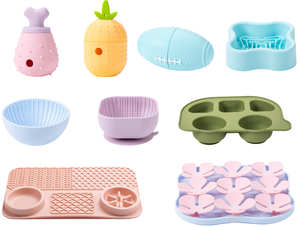 Custom Logo Lick Mat Silicone Feeding Food Pet Dog slow bowl feeder