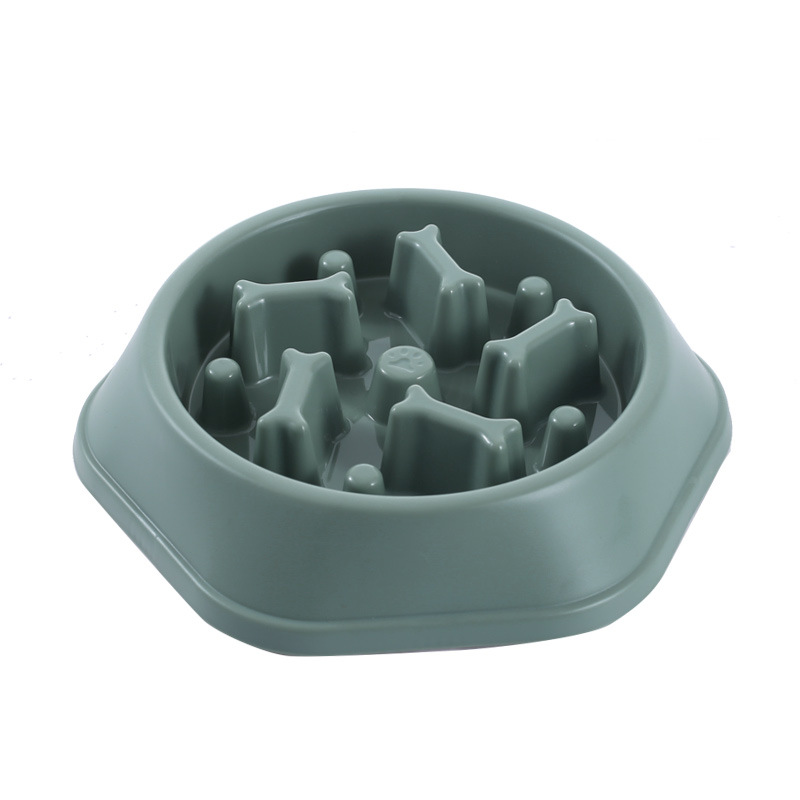 Slow Food Bowl Slow Feeding Bowl Anti-Choking Design Pet Slow Eating Cat Dog Bowl With Bone Shaped