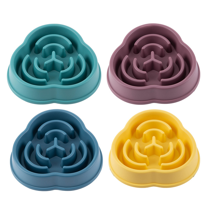 classic Pet dog Slow Food eating Bowl multi-color bowl