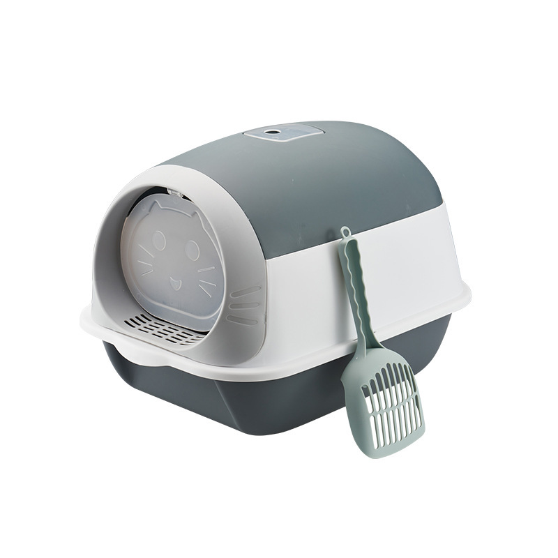 Plastic Closed Pet Cat Litter Box Cat Litter Trays Toilet