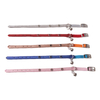 Factory customize pu leather pet cat kitten collar with rhinestone elastic belt with bell