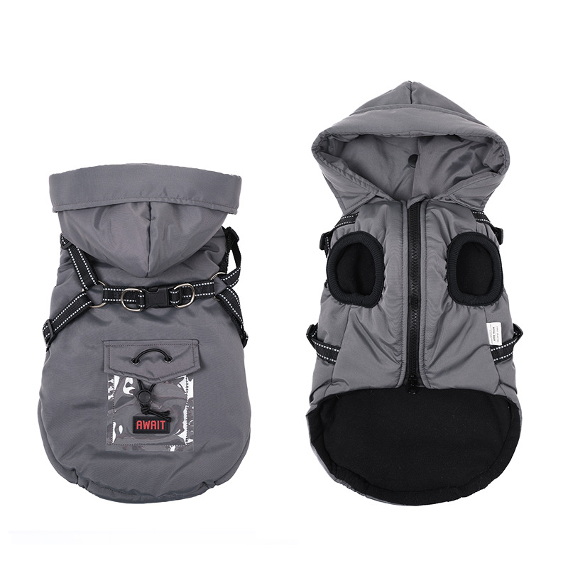 OEM reflective Pets Winter Clothing Dog Jacket Cotton Lining Down Coat Warm Dog Clothes