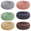 Manufacturer Soft Luxury Plush Pink Grey White Pet Cushion Round Cat Dog Bed