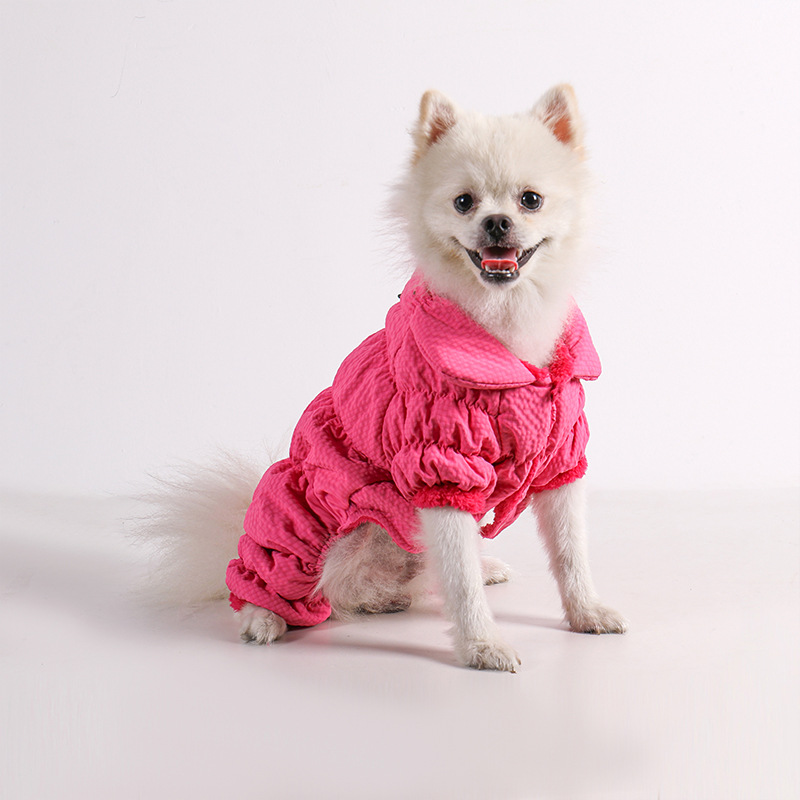 New Waterproof Pet Dog Jumpsuit Cotton Padded Warm Puppy Hoodie Winter Windproof Outerwear Clothes For Doggy Cat Small Dog