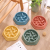 Slow Food Bowl Slow Feeding Bowl Anti-Choking Design Pet Slow Eating Cat Dog Bowl With Bone Shaped