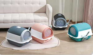 Plastic Closed Pet Cat Litter Box Cat Litter Trays Toilet