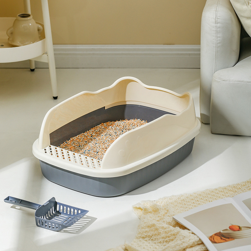 Plastic Cat Litter Box Tray Pet Accessories Cats Toilet