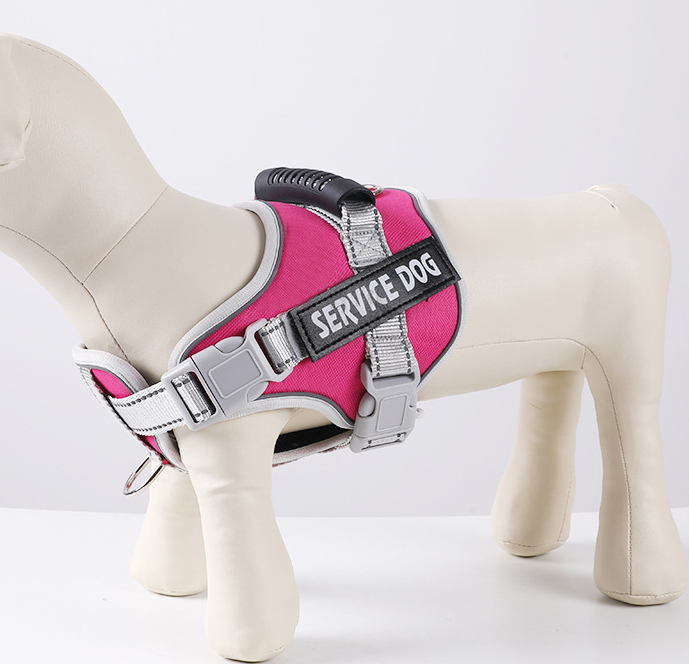 New Comfortable No Pull Reflective Pet Dog Harness Breathable Adjustable Explosion-Proof Impact Handle Saddle Dog Harness leash