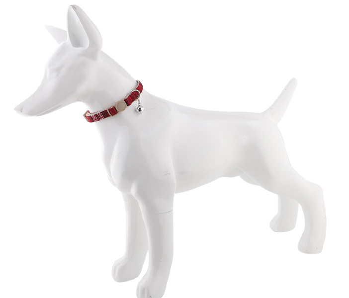 factory customize Linen Cotton Wear Resistant Safe Breakaway Buckle Adjustable Sash Bell Pet Cat Puppy Collar