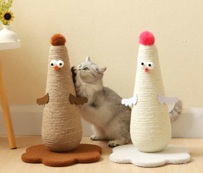chicken Cat Climbing Frame Sisal Cats Scratching Cardboard Post playing toy