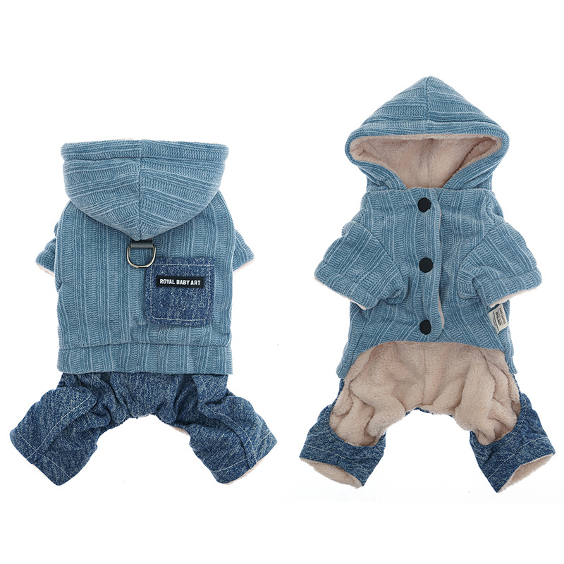Autumn Winter Dog Clothes Warm Hooded Dog Coat Jacket for Small Dogs Waterproof Puppy Pet Jumpsuits Chihuahua Clothing Overalls