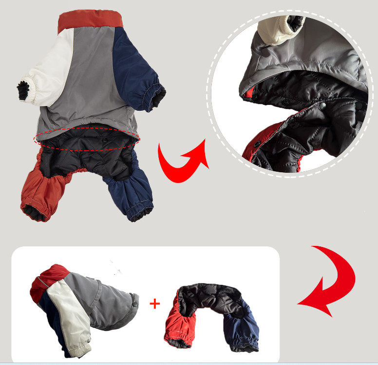 OEM Zipper Reflective Warm Dog Clothing Luxury Jackets Winter Jacket Pet Clothes