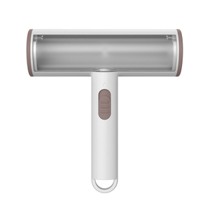 Customize Logo New Style Wooden Pet Grooming Cleaner Dog Cat Fur Hair Lint Remover Brush With Self-Cleaning Base