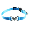 Solid Color Breakaway Buckle Safety Nylon Cat Collar Pet Necklace with Diamond Heart