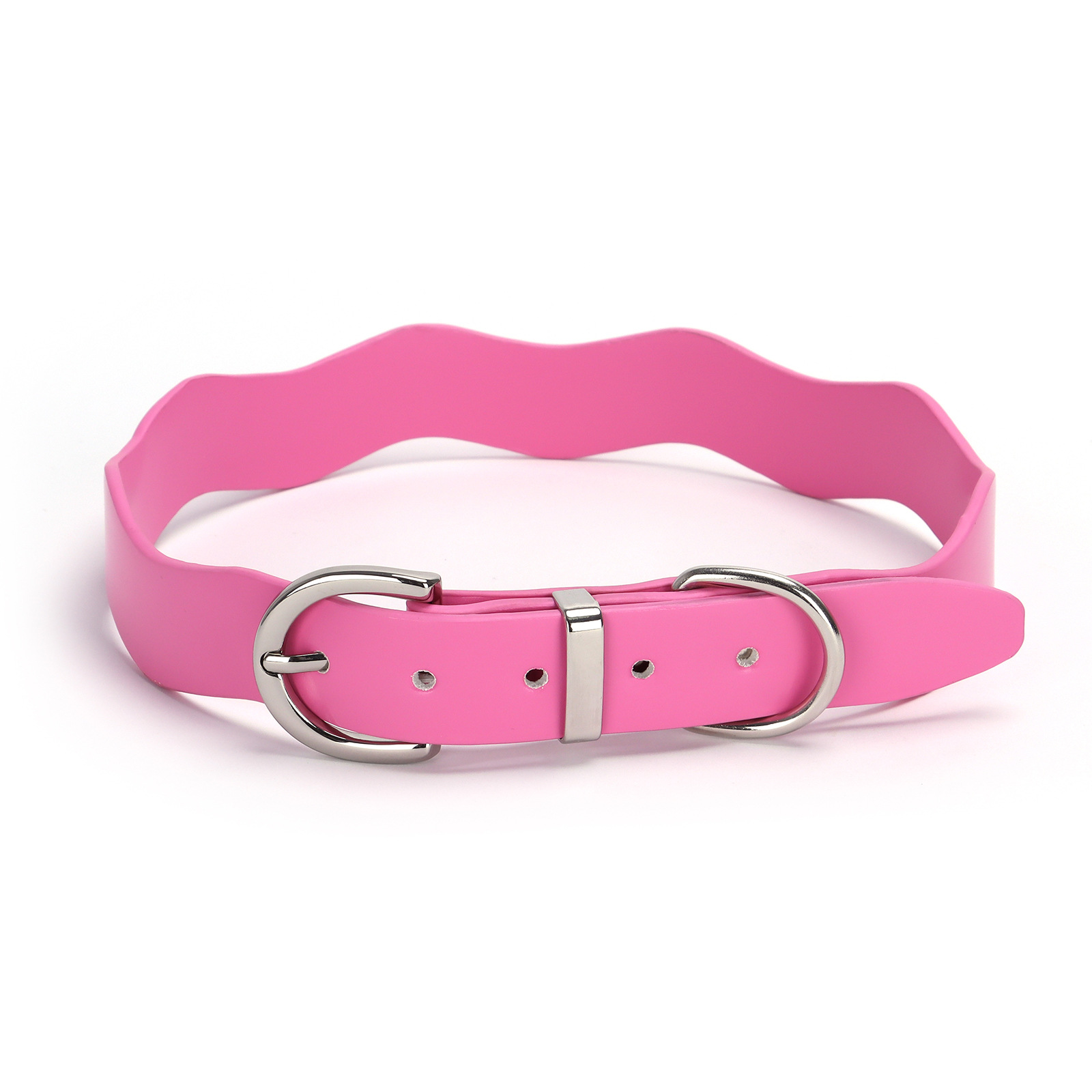 Metal Buckle wave PU Leather Pet Collars Dog Collar