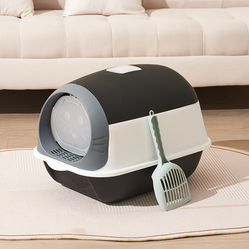 Plastic Closed Pet Cat Litter Box Cat Litter Trays Toilet