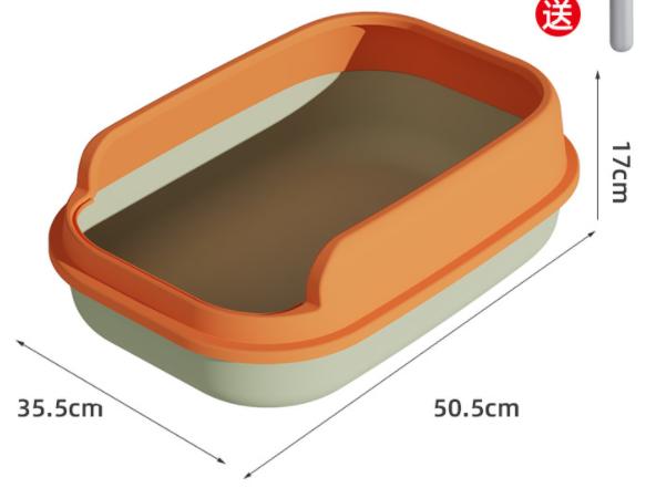 Detachable Plastic Pet Cat Litter Box Semi-Closed Anti-Splash Cat Toilet litter tray