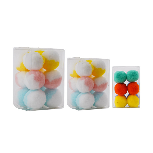 Multicolor High Elastic Plush Cat Toy Ball No Sound Fun Interactive Pet Toy 