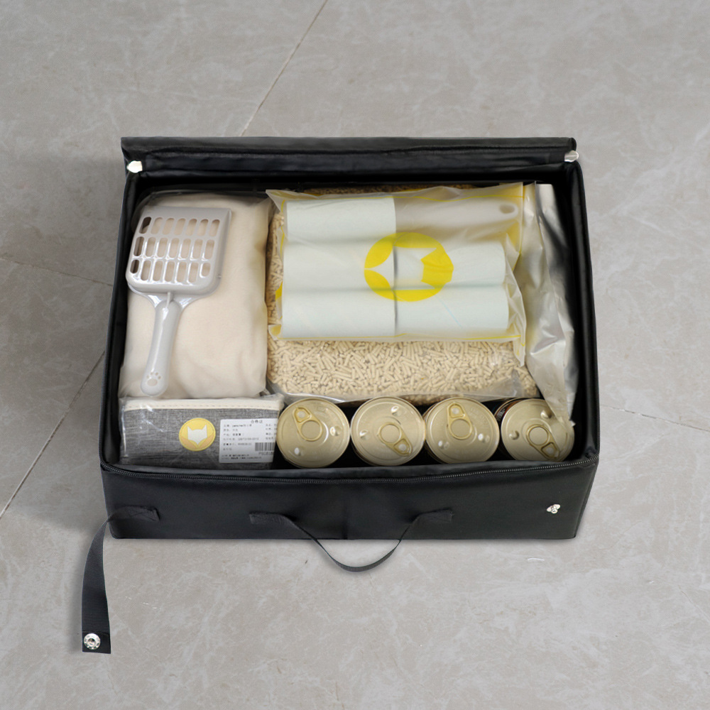 Foldable Cat Litter Box Travel Cat Litter Box with Lid oxford cat toilet and Handle for Travel Home for All Season Cat Supplies