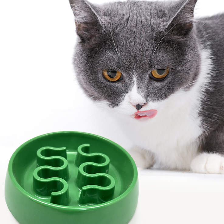 Melamine Bowl Pet Cat Dog Slow Bowl Feeder 