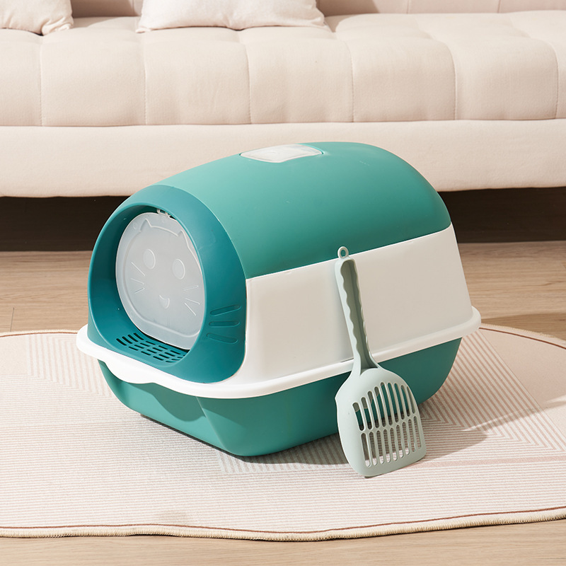 Plastic Closed Pet Cat Litter Box Cat Litter Trays Toilet