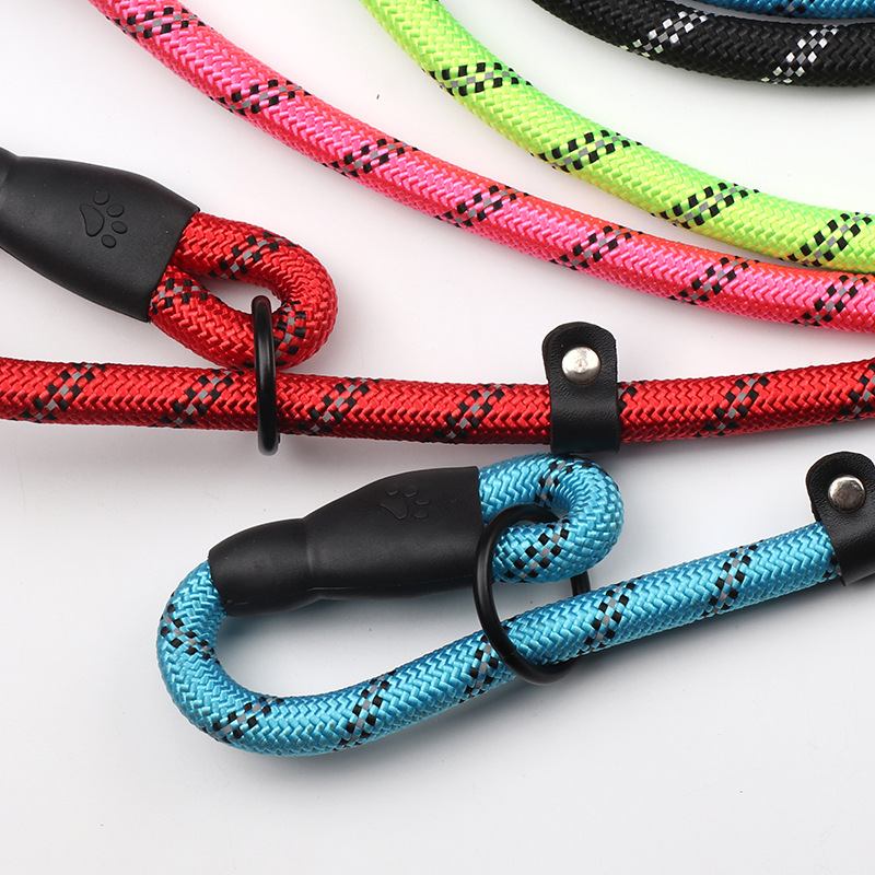 durable Reflective Nylon Dog Traction Rope Braided Climbing Rope Dog Lead Dog Leash