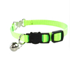 Solid Color Breakaway Buckle Safety Nylon Cat Collar Pet Necklace with Diamond Heart