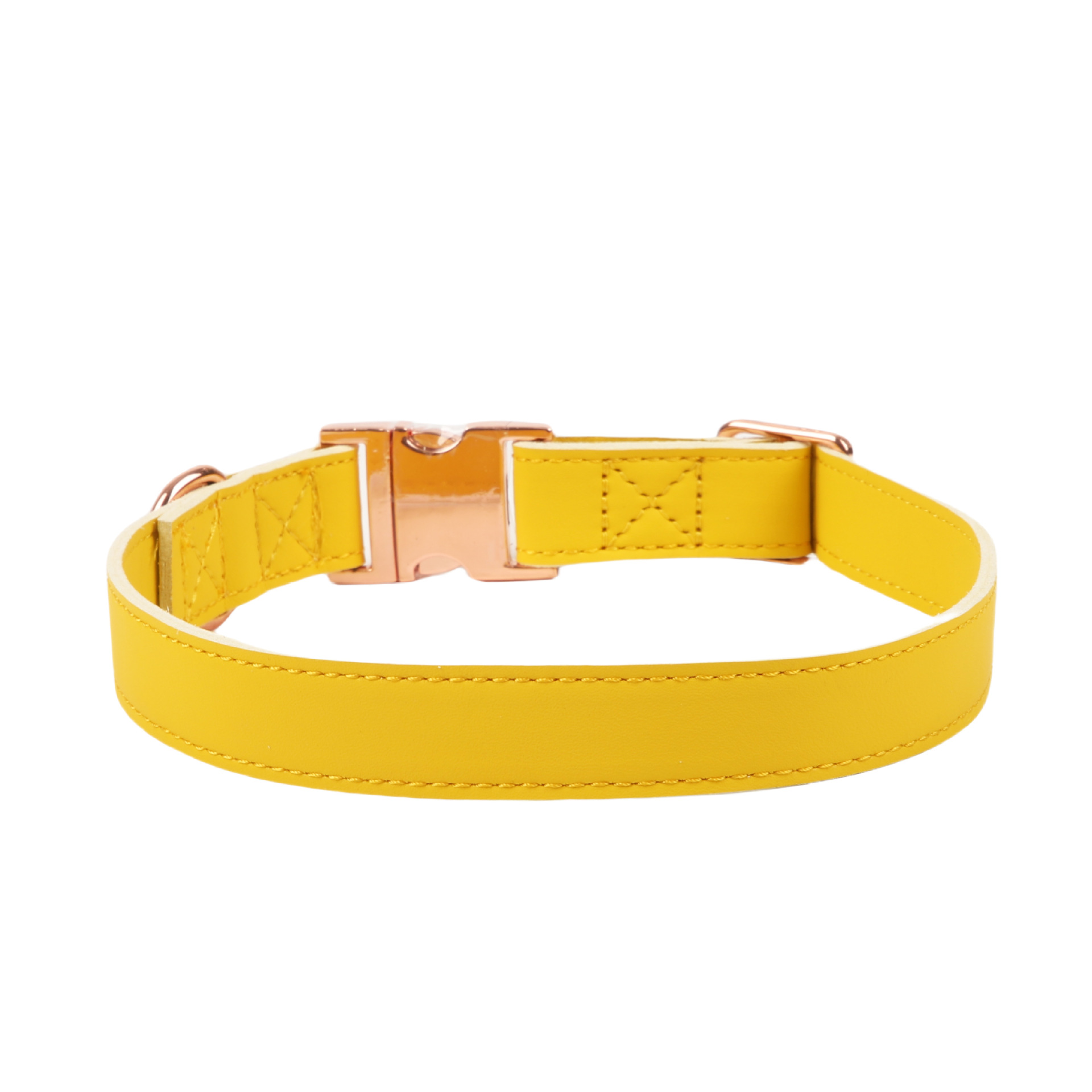 Rose Metal Buckle PU Leather Pet Collars Dog Collar