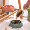Slow Food Bowl Slow Feeding Bowl Anti-Choking Design Pet Slow Eating Cat Dog Bowl With Bone Shaped