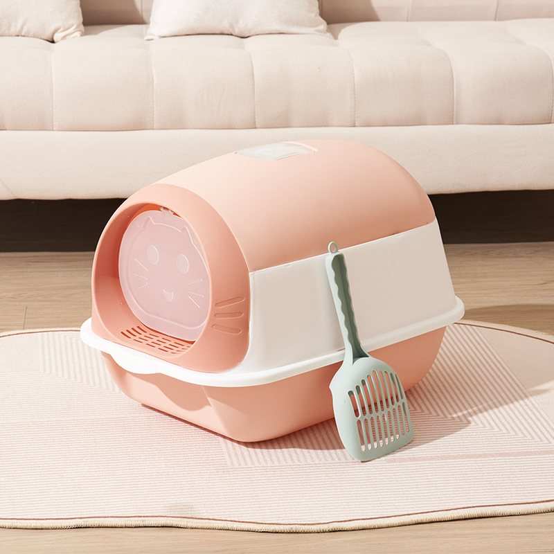Plastic Closed Pet Cat Litter Box Cat Litter Trays Toilet