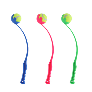 customize plastic pet dog toy launch toys with tennis ball shooter