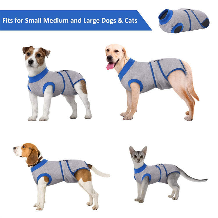 Recovery Suit for Dogs Cats After Surgery, Professional Pet Recovery Shirt Dog Abdominal Wounds Bandages,Prevent Licking Clothing