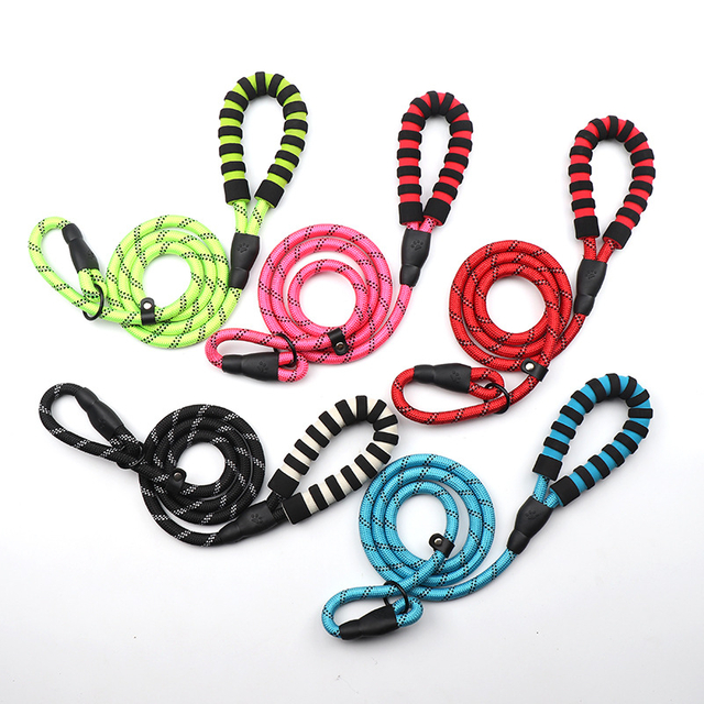 durable Reflective Nylon Dog Traction Rope Braided Climbing Rope Dog Lead Dog Leash