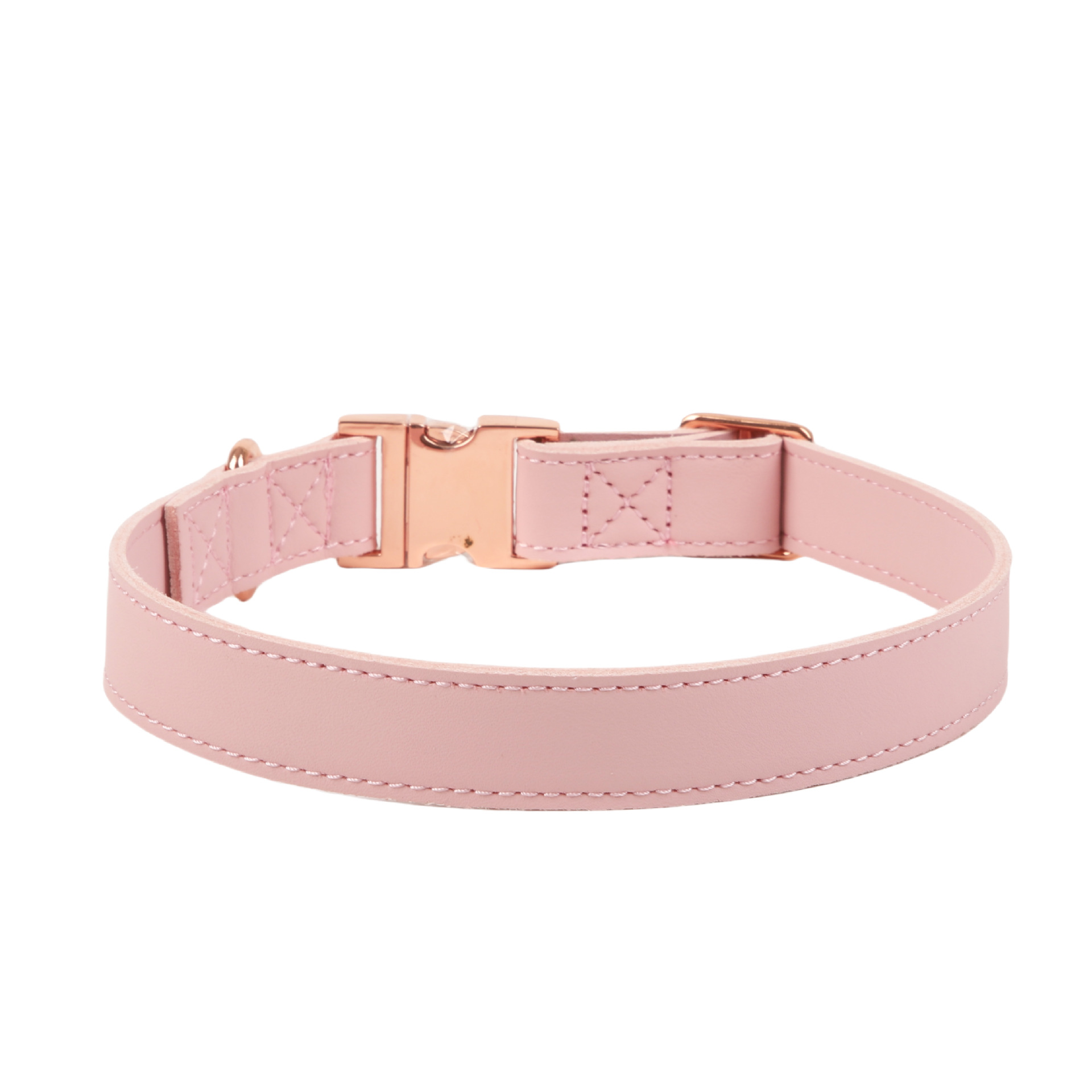 Rose Metal Buckle PU Leather Pet Collars Dog Collar