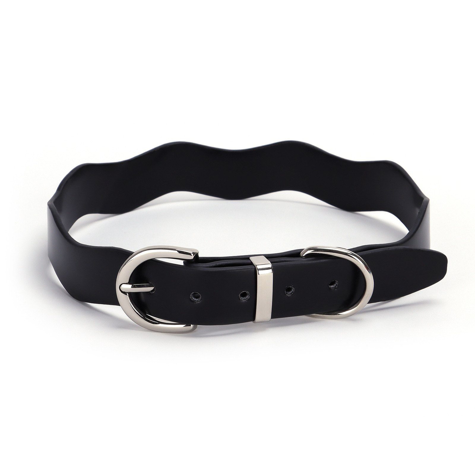Metal Buckle wave PU Leather Pet Collars Dog Collar