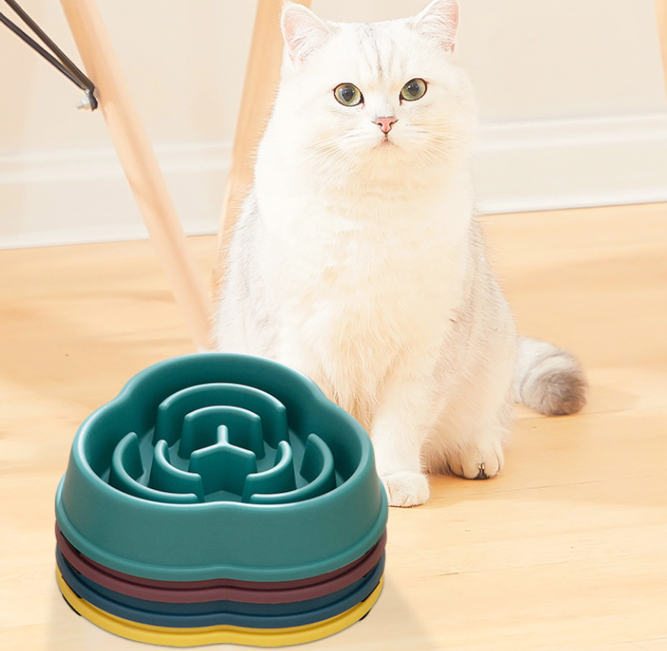 classic Pet dog Slow Food eating Bowl multi-color bowl