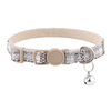 factory customize Linen Cotton Wear Resistant Safe Breakaway Buckle Adjustable Sash Bell Pet Cat Puppy Collar