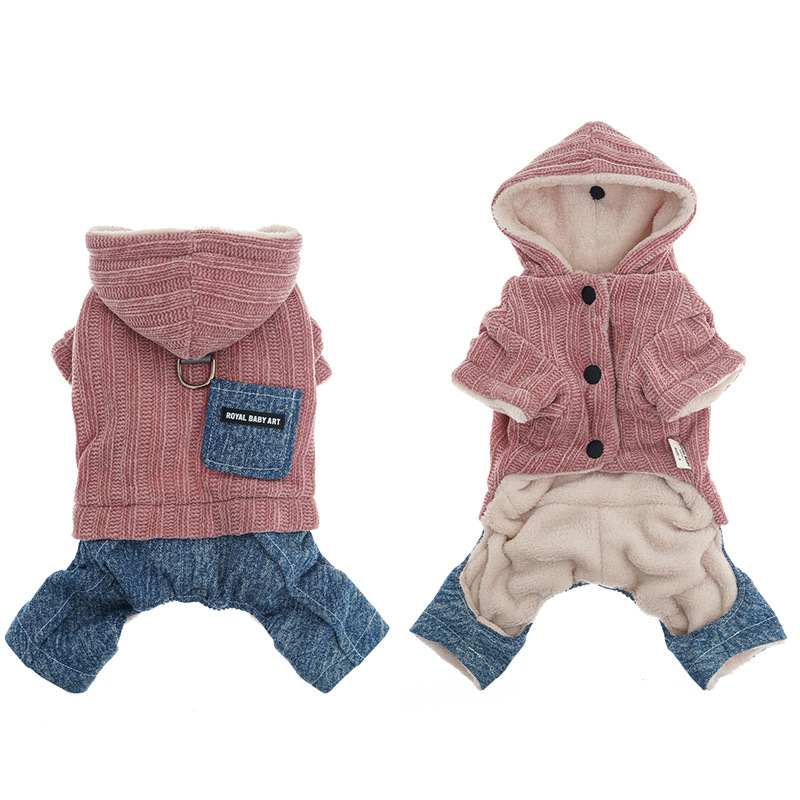 Autumn Winter Dog Clothes Warm Hooded Dog Coat Jacket for Small Dogs Waterproof Puppy Pet Jumpsuits Chihuahua Clothing Overalls
