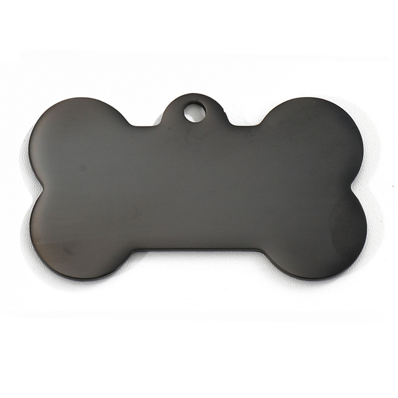 Blank Printer Anodized Aluminium Stainless Steel Custom Necklace Metal Bone Shaped Blank Chain Dog Tag