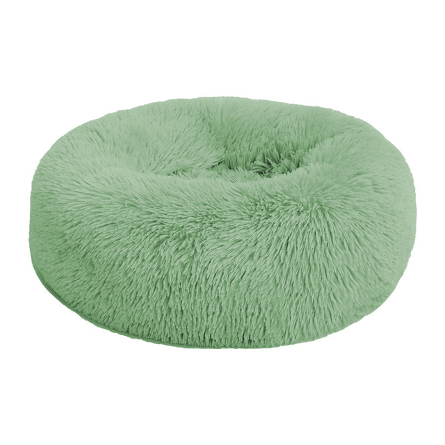Manufacturer Soft Luxury Plush Pink Grey White Pet Cushion Round Cat Dog Bed
